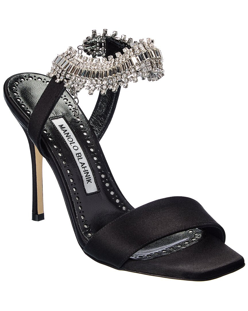 Manolo Blahnik Parinasan 115 Satin Sandal – Bluefly