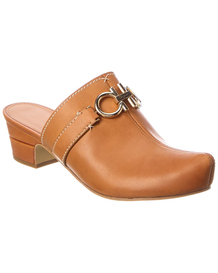 Ferragamo Leather Mule, Brown Ferragamo Leather Mules | Brown | FARFETCH main image 4