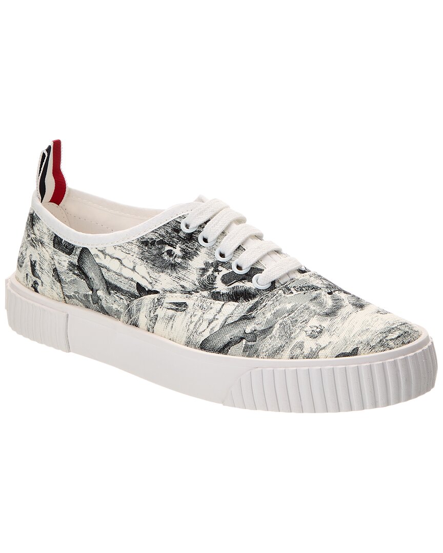 Thom Browne Canvas Heritage Sneakers Canvas Vulcanized Rubber Sole Heritage Sneakers | Thom Browne main image 3
