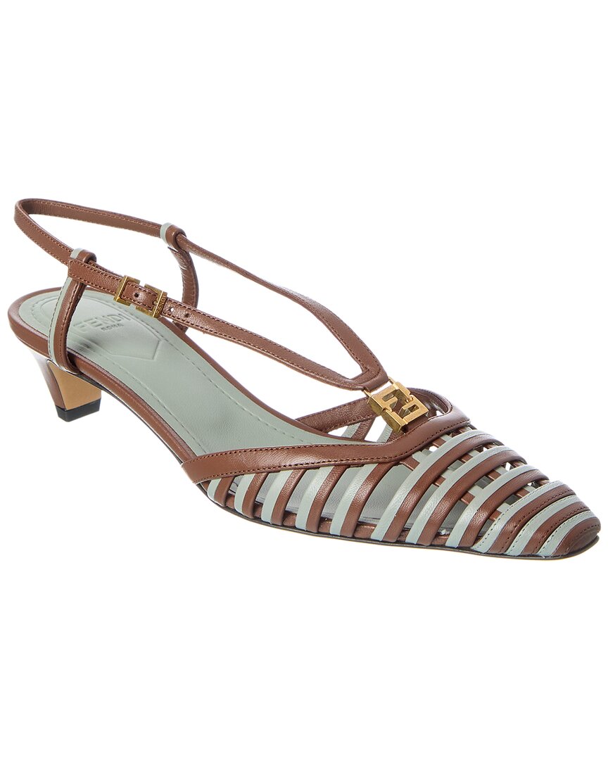 Fendi Ffold Leather Slingback Pump – Bluefly