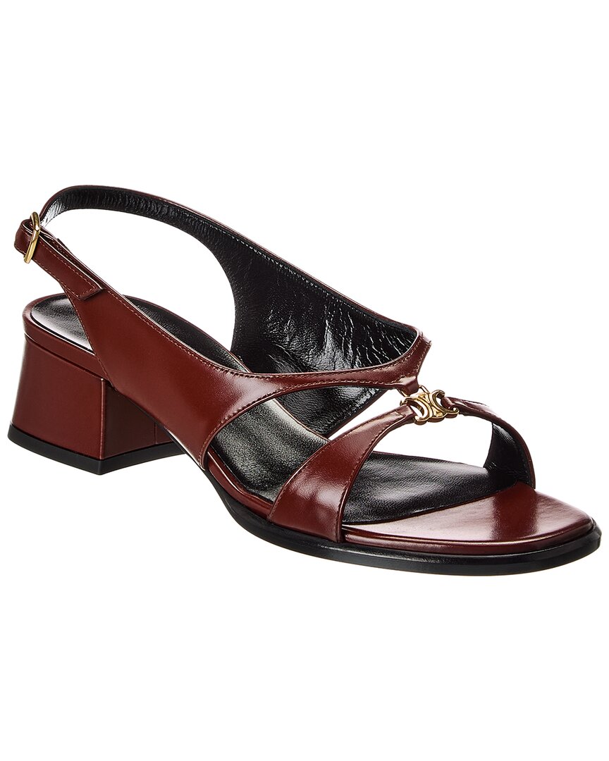 Celine Clemence Triomphe Leather Slingback Sandal – Bluefly Celine Clemence Triomphe Leather Slingback Sandal – Bluefly