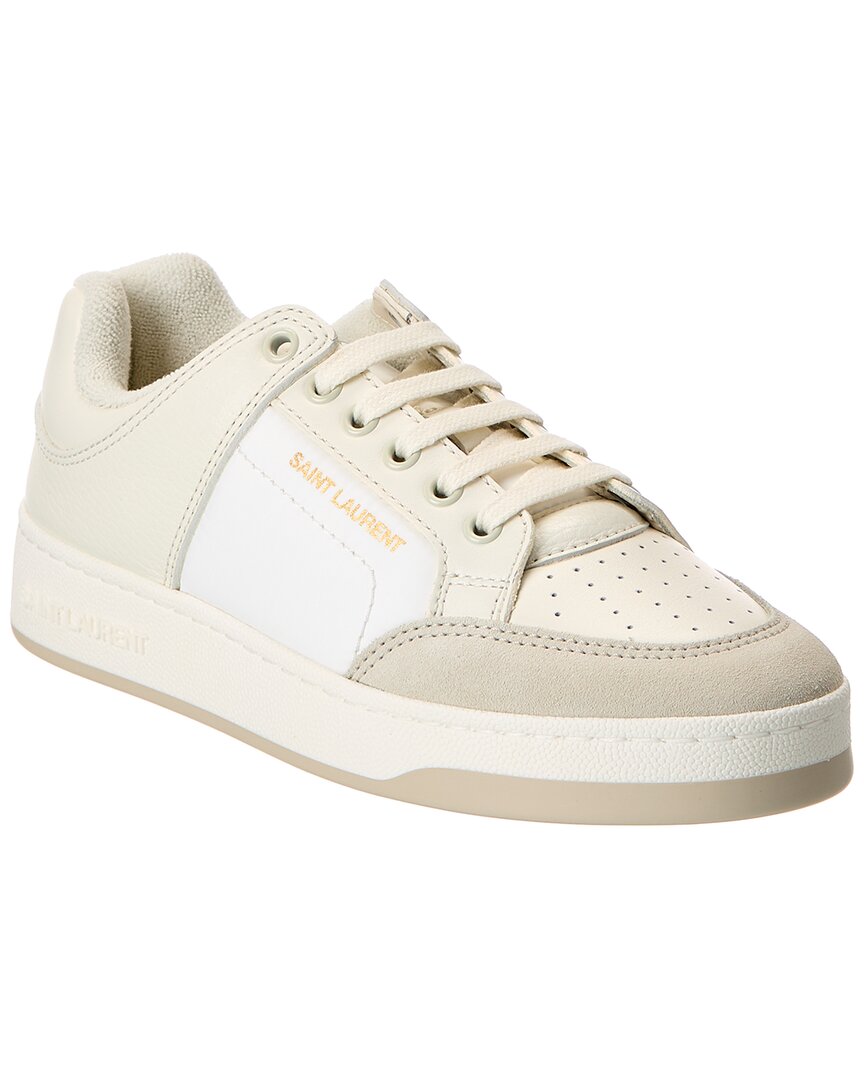【送料込】Saint Laurent_SL/61 suede-trimmed leather sneakers Saint Laurent Sl/61 Leather & Suede Sneaker – Bluefly