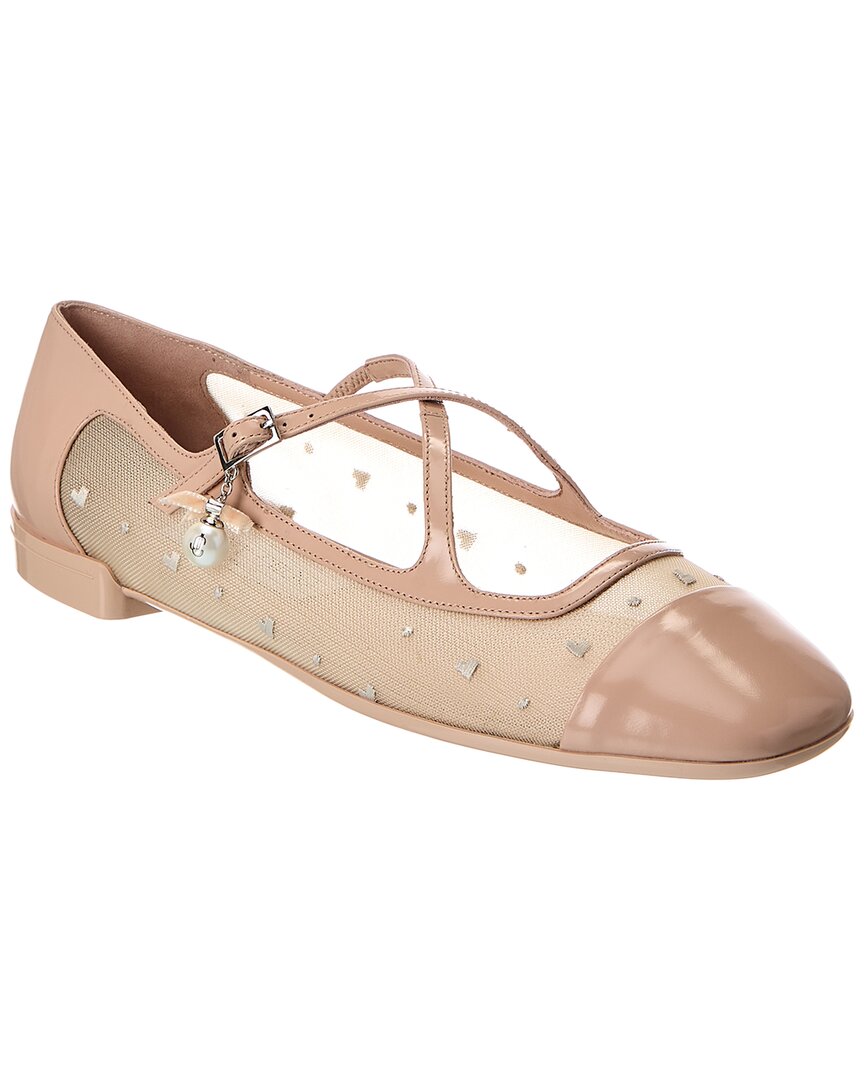 Jimmy Choo Eleri Mesh & Leather Ballerina Flat – Bluefly