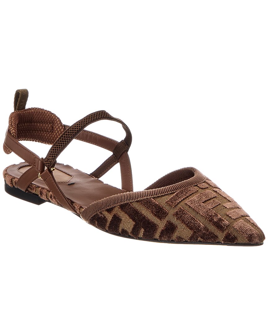 Fendi Colibri Lite Ff Jacquard Velvet Flat – Bluefly