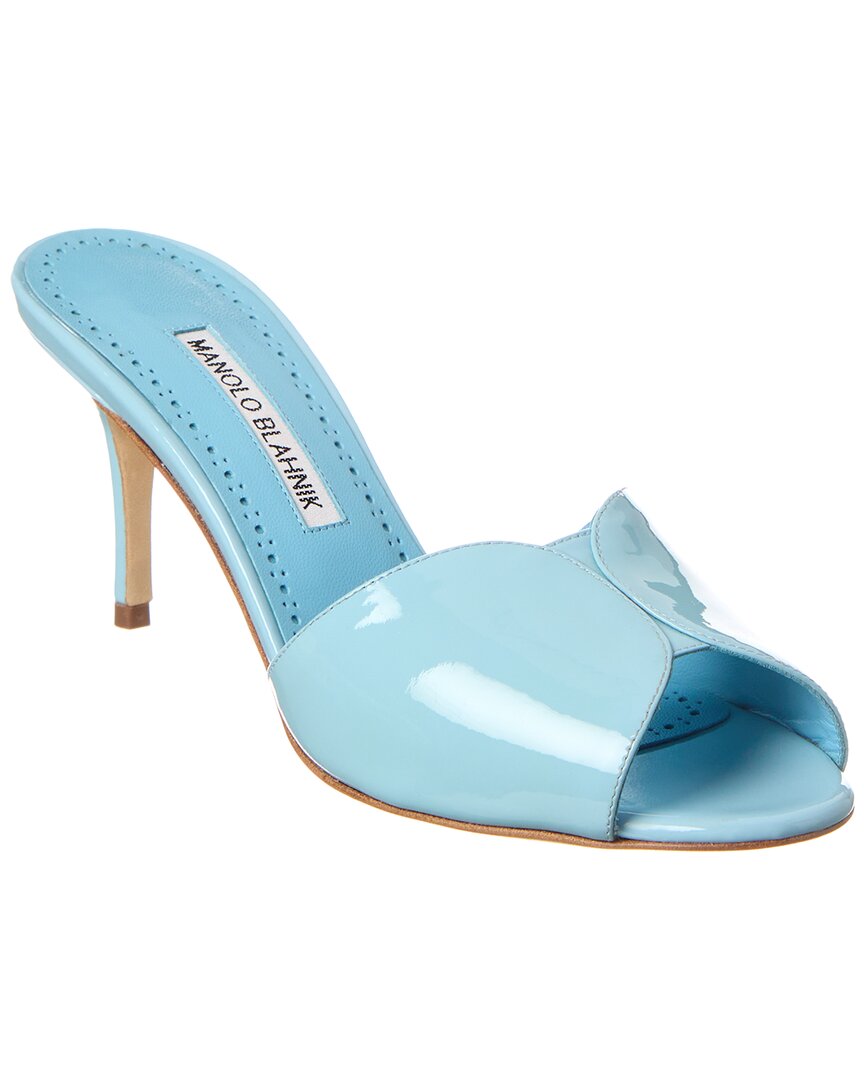Manolo Blahnik Houramu 70 Patent Sandal – Bluefly