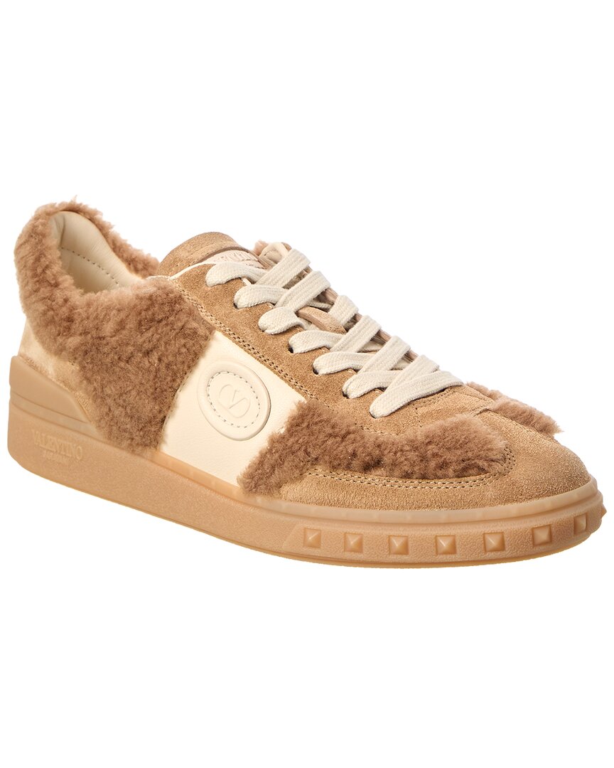 Valentino Upvillage Suede & Shearling Sneaker – Bluefly