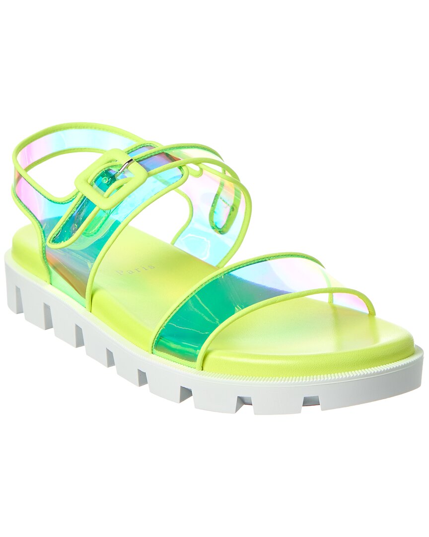 Christian Louboutin Duniss Cool Vinyl & Leather Sandal – Bluefly