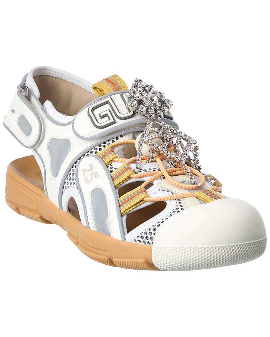 Gucci Leather & Mesh Sandal – Bluefly