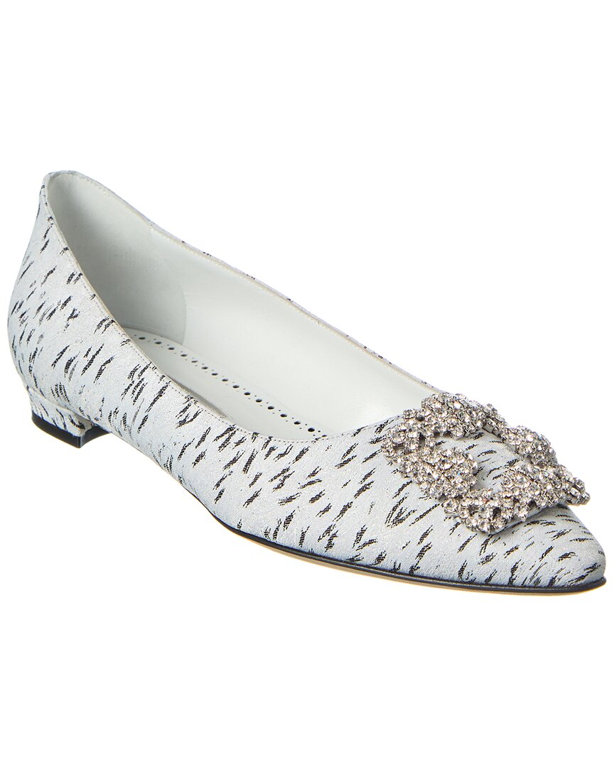 Manolo Blahnik Hangisi Jacquard Flat – Bluefly