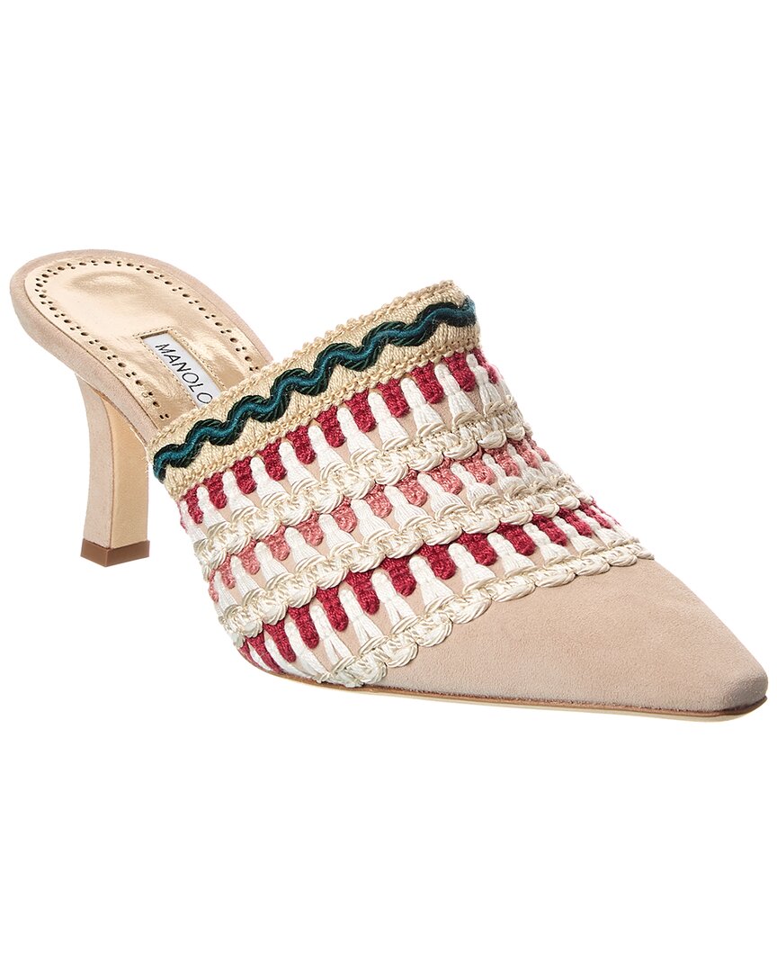 Manolo Blahnik Alo 70 Suede Mule – Bluefly