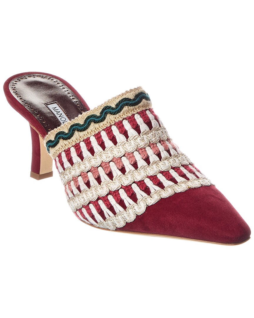 Manolo Blahnik Alo 70 Suede Mule – Bluefly