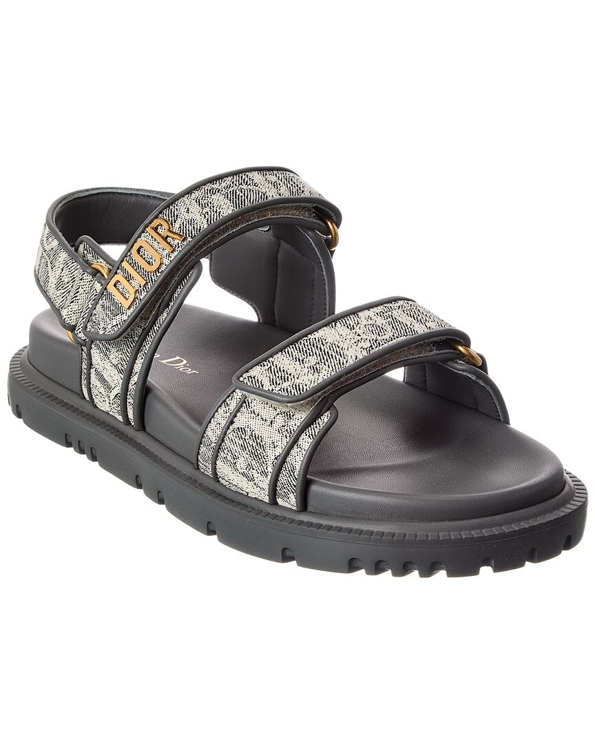 Dior Dioract Canvas & Leather Sandal – Bluefly
