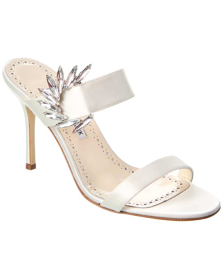 Manolo Blahnik Chivela 90 Satin Sandal – Bluefly