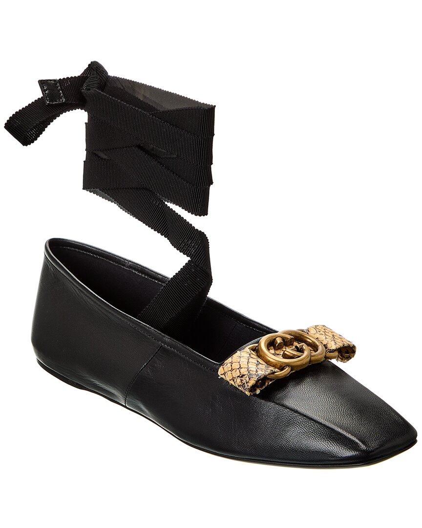 Gucci Double G Leather Ballet Flat – Bluefly