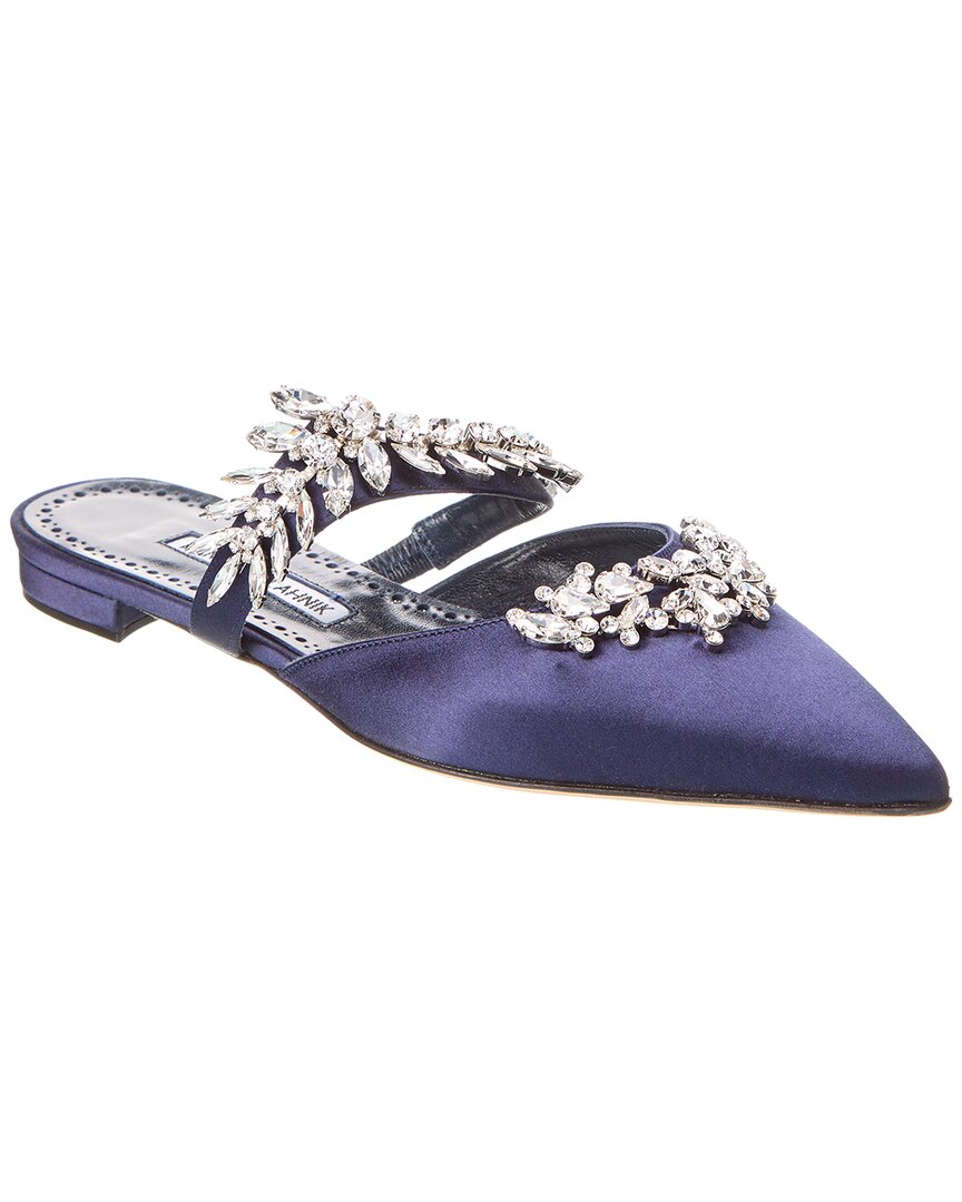 Manolo Blahnik Lurum Satin Flat – Bluefly