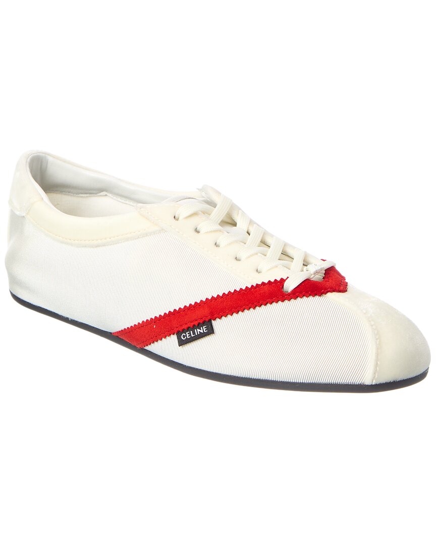 Celine Logo Velvet & Leather Sneaker – Bluefly