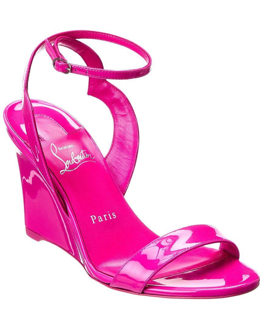 【Christian Louboutin】 Zeppa Chick Sandals Christian Louboutin Zeppa Chick 85 Patent Wedge Sandal – Bluefly