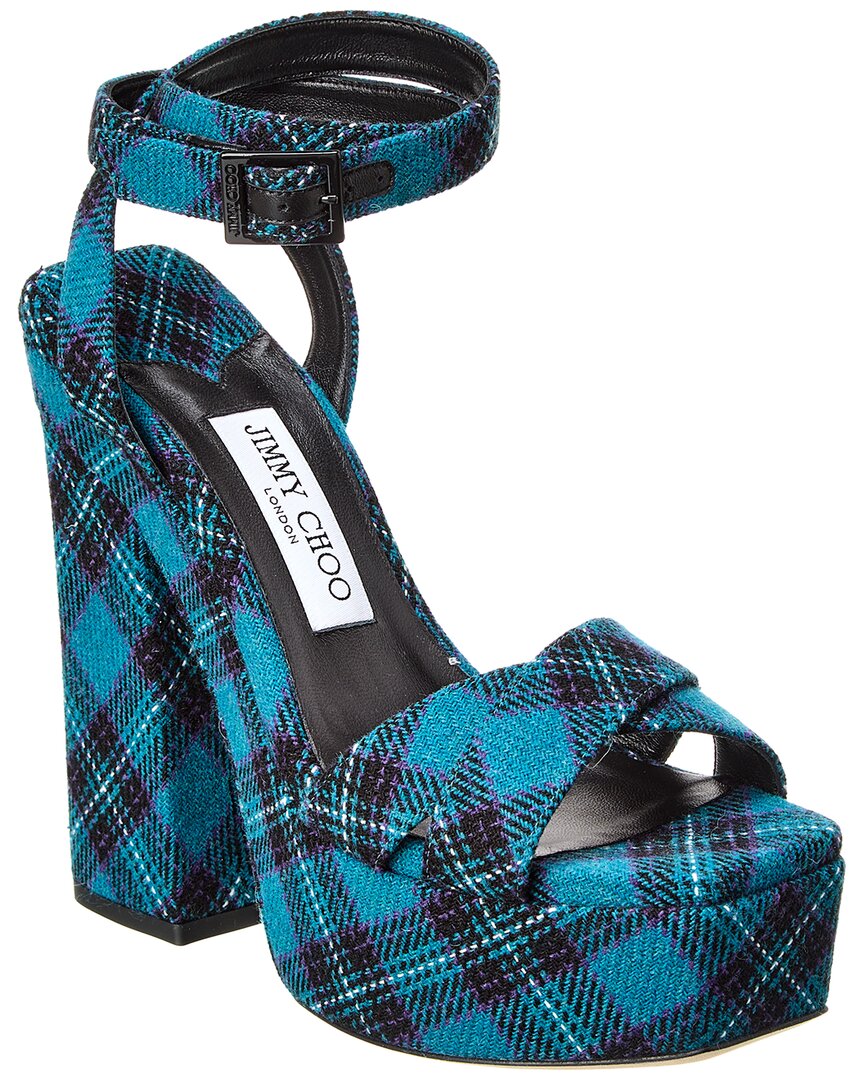 Jimmy Choo Gaia 140 Tartan Platform Sandal – Bluefly