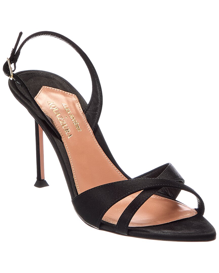 Aquazzura Alex 85 Satin Slingback Sandal – Bluefly