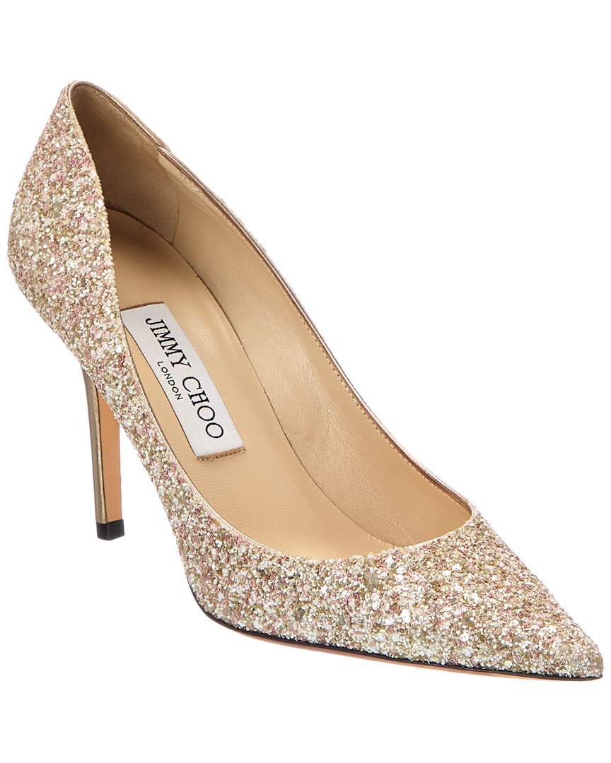 Jimmy Choo Agnes Glitter & Leather Pump – Bluefly