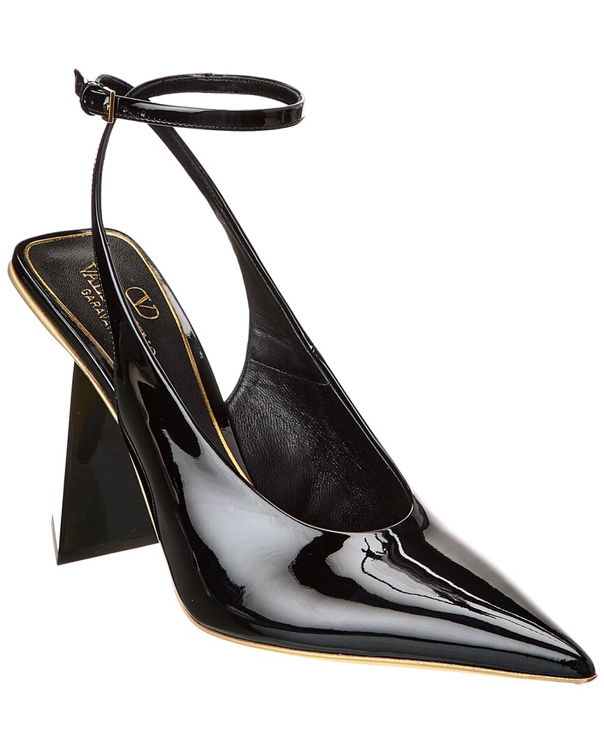 【VALENTINO】one stud 100 patent-leather slingback パンプス Valentino One Stud 100 Patent Slingback Pump – Bluefly