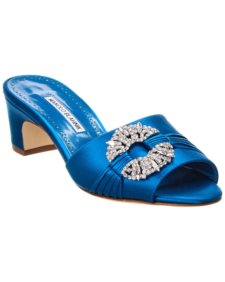 Manolo Blahnik Prinap 50 Satin Sandal – Bluefly
