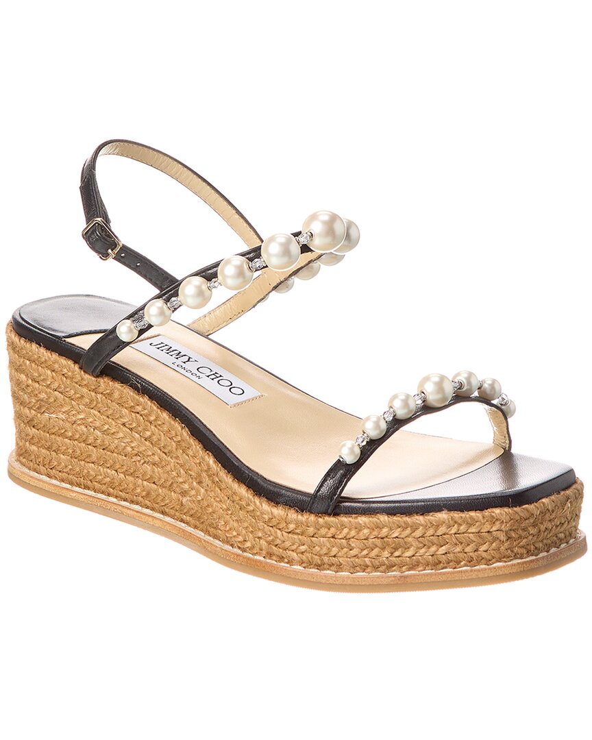 Jimmy Choo Amatuus 60 Leather Wedge Sandal – Bluefly