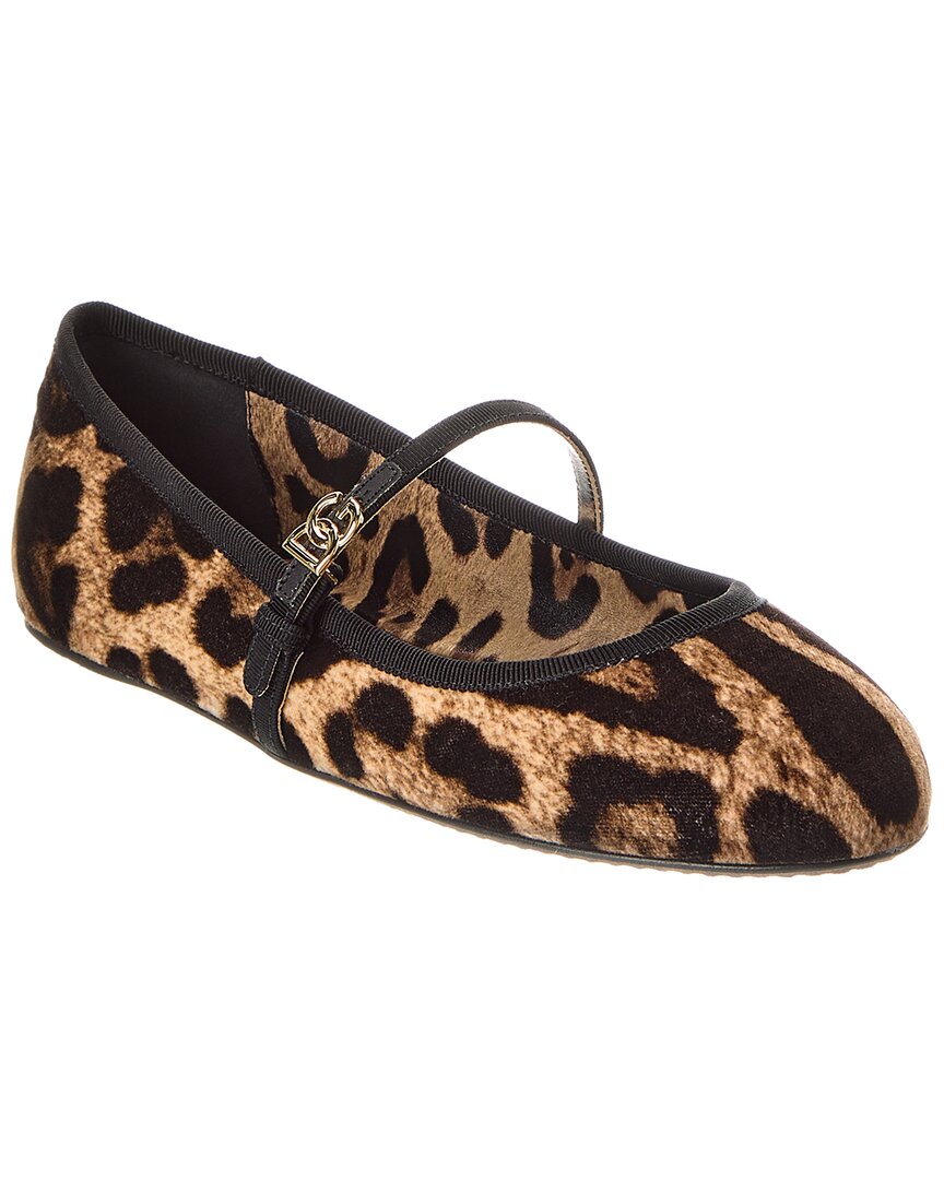 Dolce & Gabbana Dg Logo Velvet Ballet Flat – Bluefly