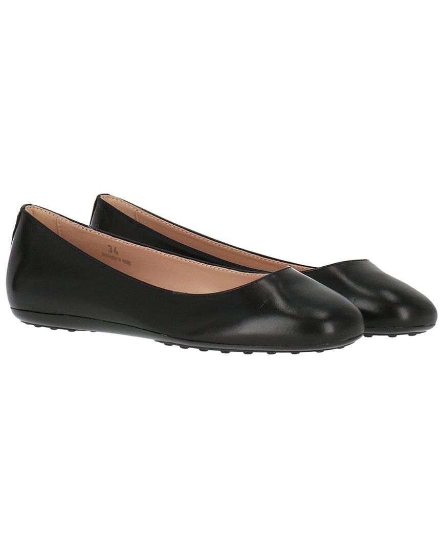 Tod'S Gomma Leather Ballerina Flat – Bluefly