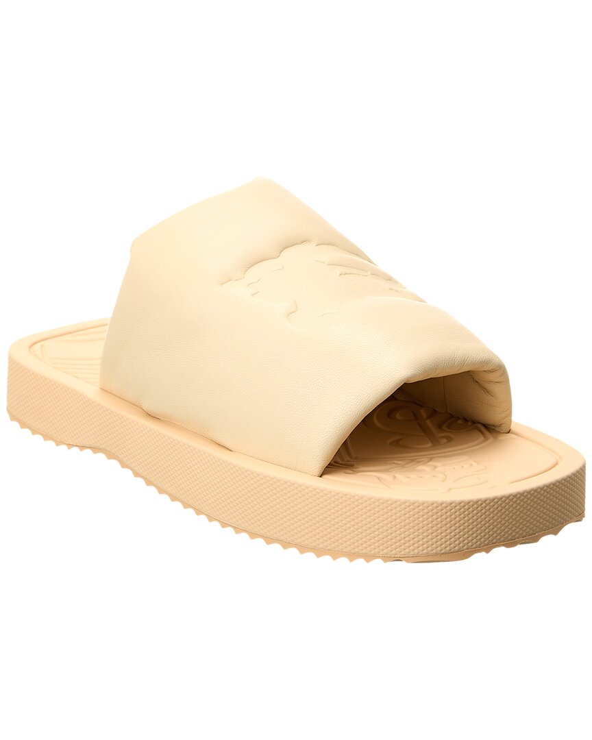 Burberry Ekd Slab Leather Slide – Bluefly