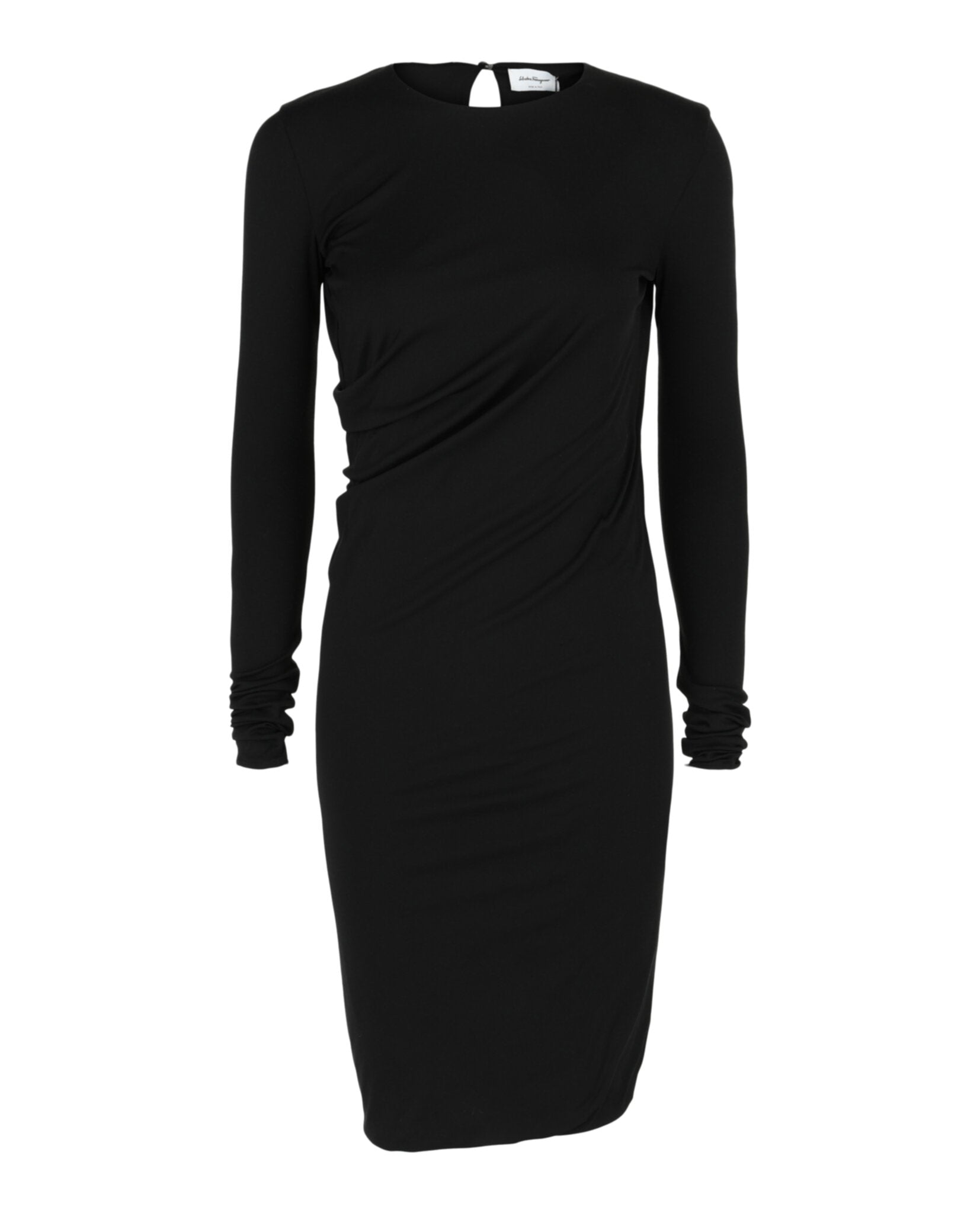 Ferragamo Womens Ruched Midi Dress – Bluefly