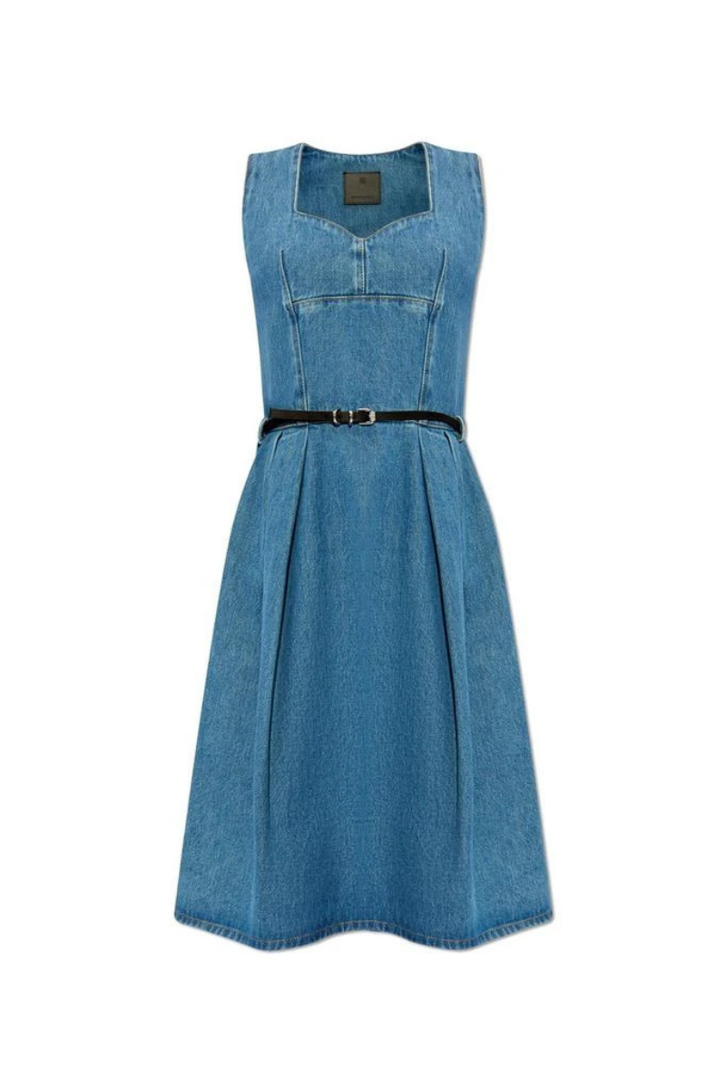 givenchy denim dress Cocoon dress in medium blue denim