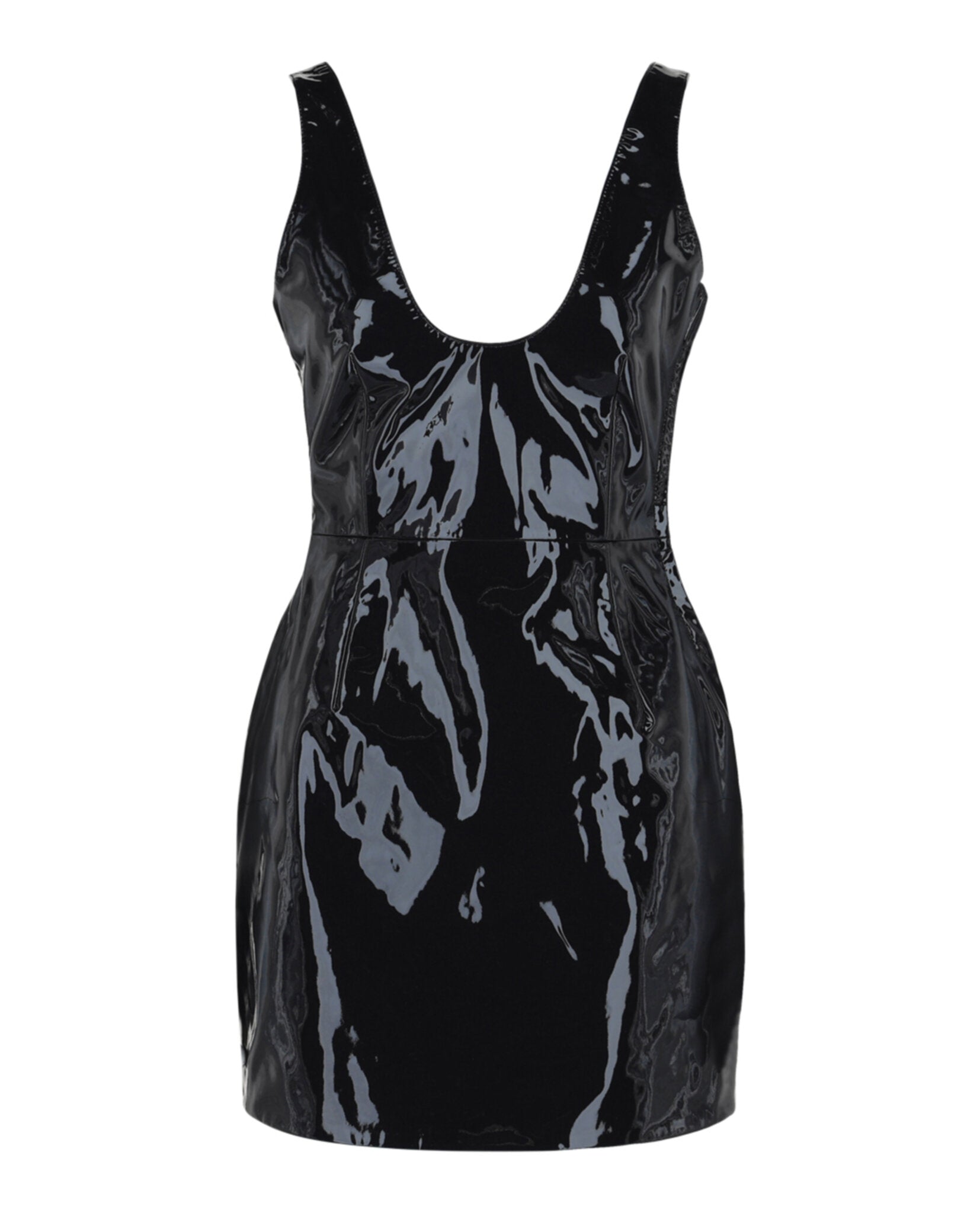 ferragamo mini dress Ferragamo Women Short patent leather dress Blue