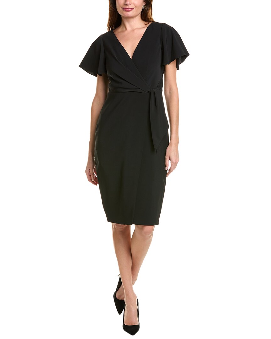Elie Tahari Faux Wrap Dress, Black / 0