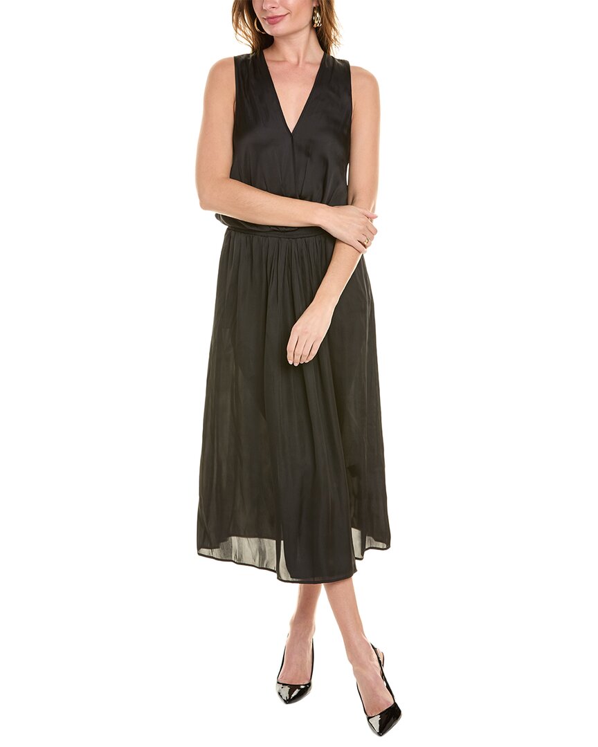 The Kooples Satin Midi Dress - Black