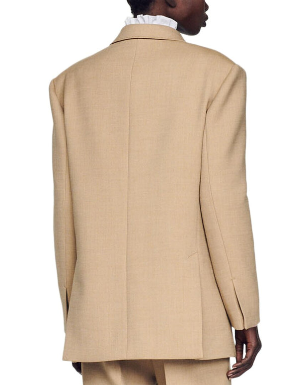 Sandro Wool-Blend Suit Blazer