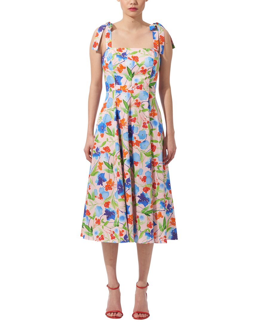 carolina herrera bow midi dress Carolina Herrera Bow Strap Square Neck Midi Dress