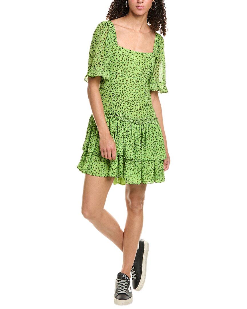 Ganni Cinched Front Midi Dress Bluefly Ganni Cinched Front Midi Dress Bluefly