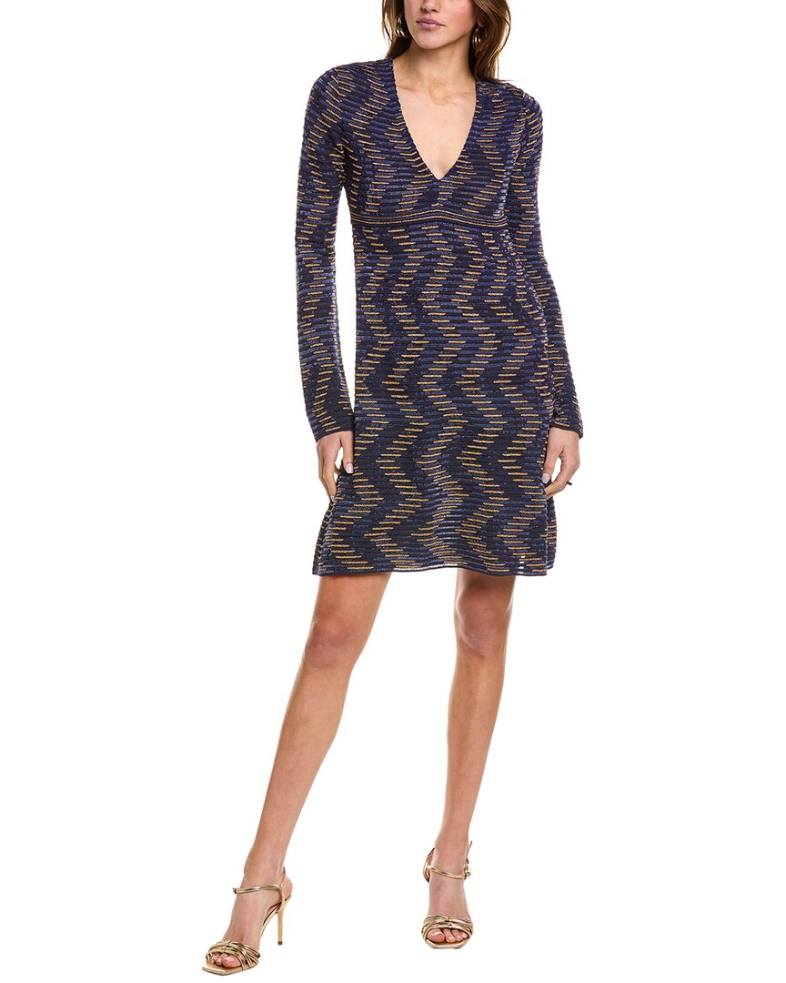 M Missoni Mini Dress, Blue / Regular 4 (S) M Missoni Mini Dress, Blue / Regular 4 (S)
