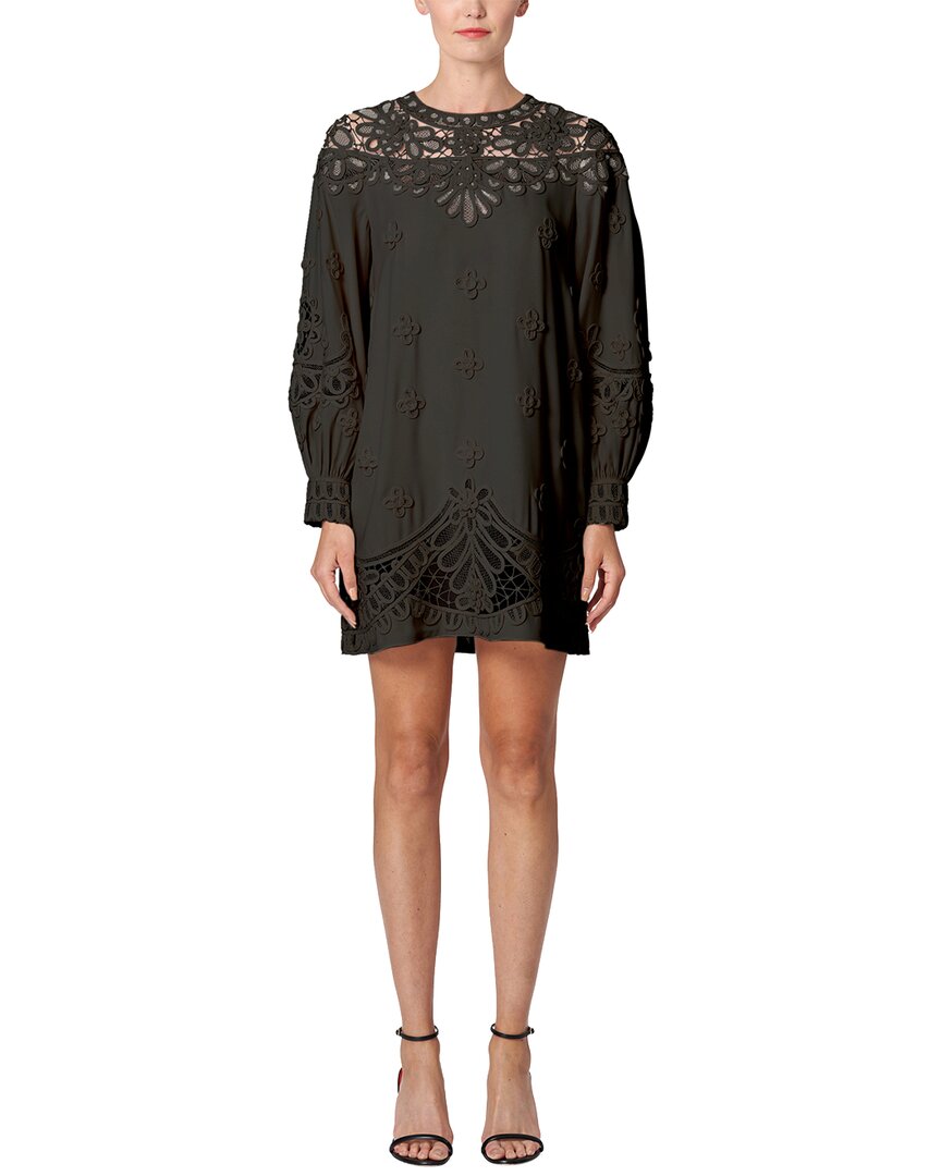 Carolina Herrera Lace Puff-Sleeve Mini Dress Carolina Herrera Lace Puff-Sleeve Mini Dress
