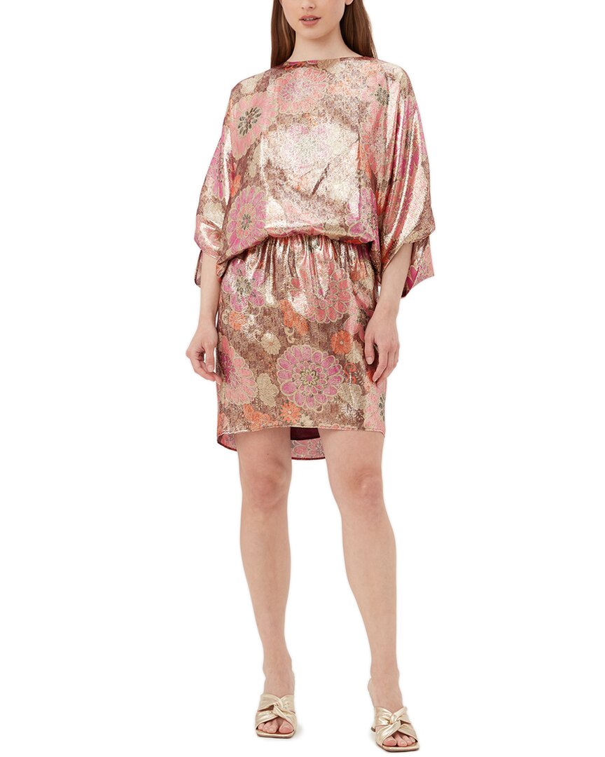 trina turk silk dress Trina Turk Silk & Metallic dress | Handcrafted Upcycled