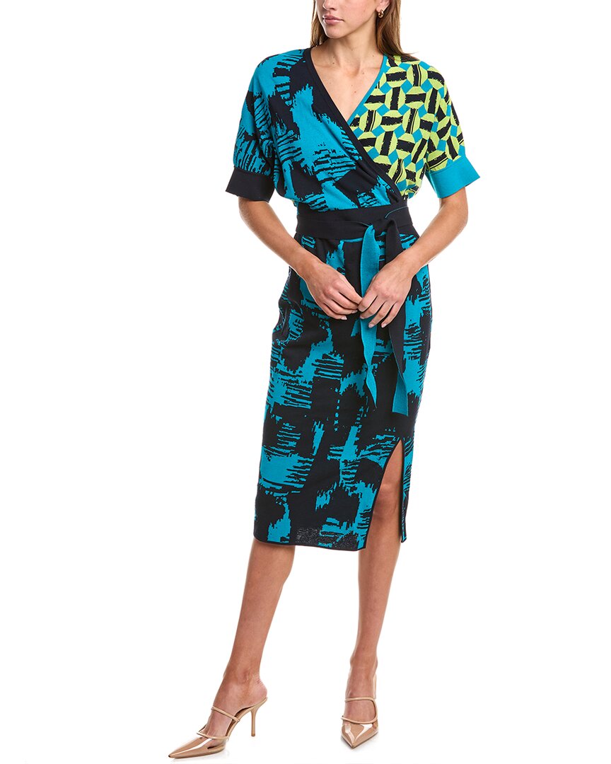 blue dress for baby girl Diane Von Furstenberg Aya Wrap Dress