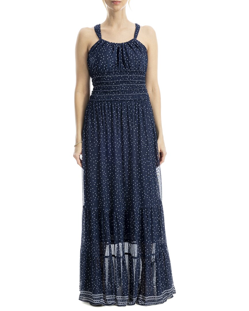 sachin and babi light blue dress Donna Twist Front Tiered Maxi Dress