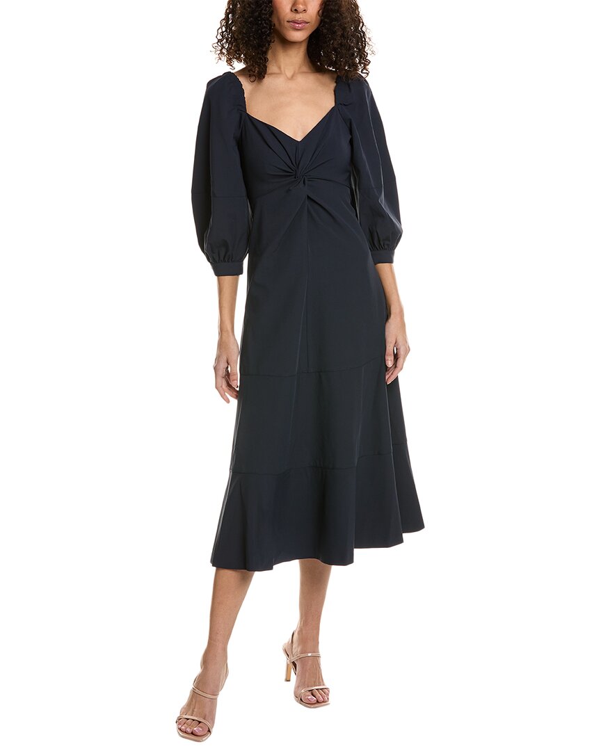 cinq a sept midi dress Cinq  Sept Peeta Brooch Ruffled Midi Dress