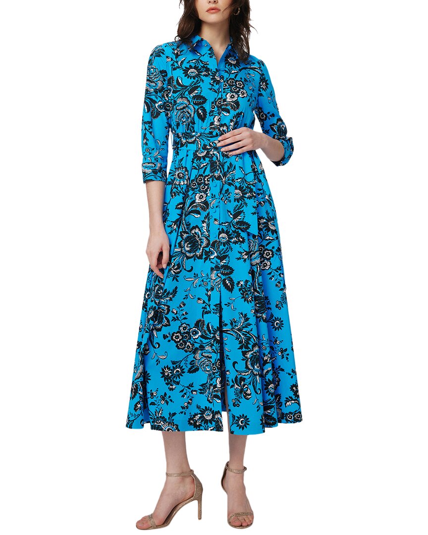 Diane Von Furstenberg Blaine Cotton Poplin Dress - Blue Diane Von Furstenberg Blaine Cotton Poplin Dress - Blue