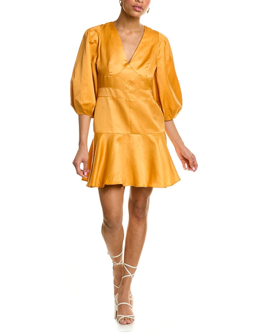 Ted Baker Topstitch Linen-Blend Mini Dress – Bluefly