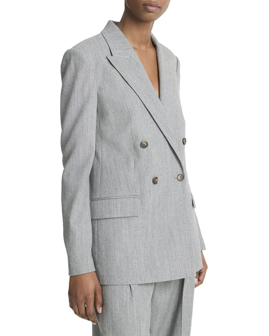 ジャケット・アウター Double Breasted Twill Long Blazer Relaxed Double-breasted Blazer In City Twill For Women | J.Crew