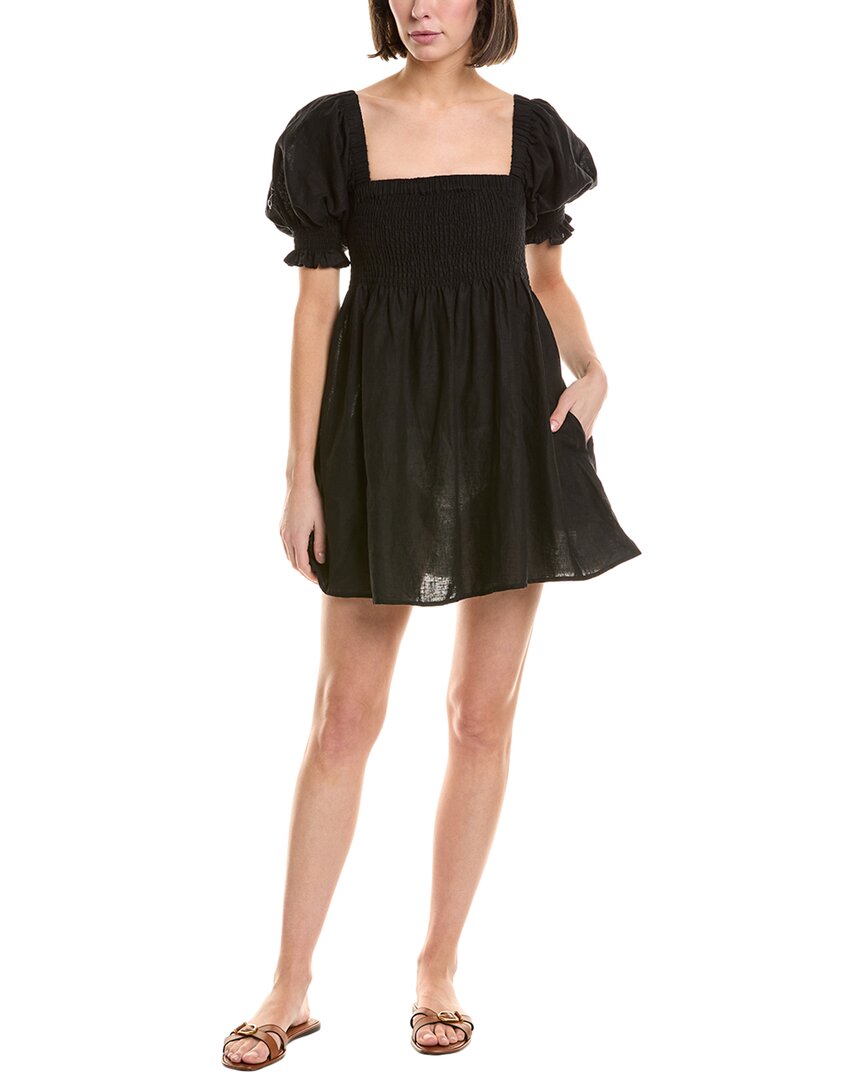 Montce Marcela Linen-Blend Mini Dress