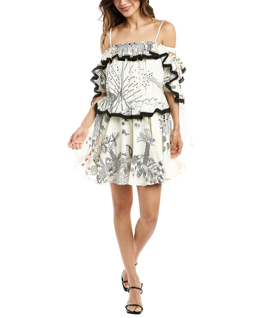 valentino off shoulder dress Valentino Off-The-Shoulder Silk Mini Dress, 38 / Black