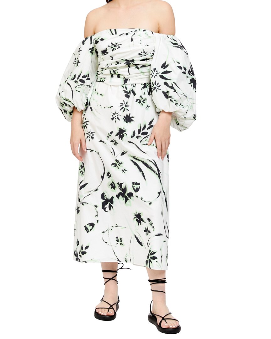 taylor off shoulder midi dress Tanya Taylor Alora Midi Dress